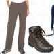 Mountain Hoodie, $56 | Comfort Trail Pants, $48 | Gore-Tex Cresta Hiking Boots, $199 | Stowaway Day Pack, $32